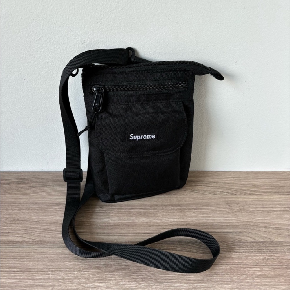 Supreme Crossbody Bag Nylon Black Cordura Men's 100% Authentic